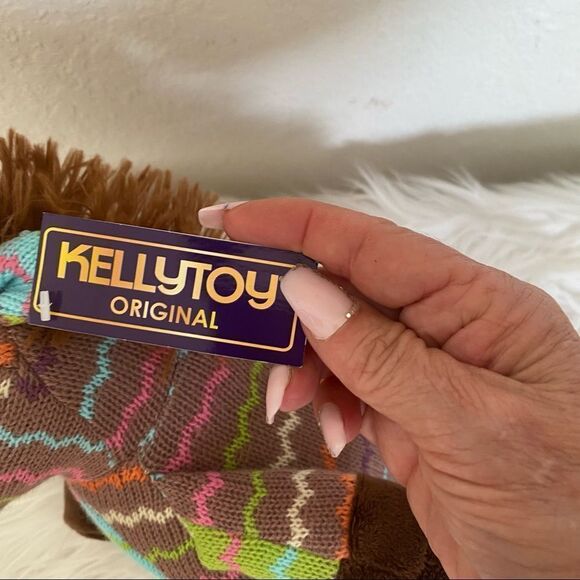 NEW Rare! Kellytoy 14” sweater stuffed  striped horse - Picture 5 of 6
